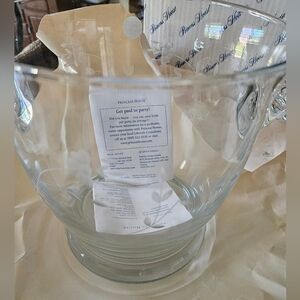 Princess House Elegant Clear Glass Ice Bucket